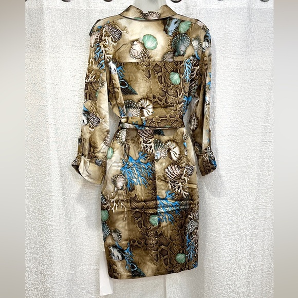 Gorgeous HTF Vintage Cache Shirt Dress NWT 8 M Beach Print Reef Seashell Animal - Picture 8 of 11